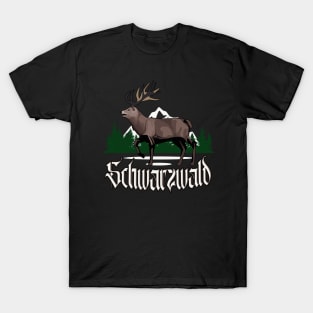 Schwarzwald Hirsch coole Schwarzwälder T-Shirt